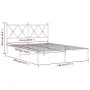 Estructura de cama con cabecero metal negro 140x190 cm de vidaXL, Camas y somieres - Ref: Foro24-376502, Precio: 109,90 €, De...