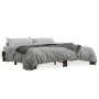 Engineered wood bed frame metal smoked oak 180x200cm by vidaXL, Beds and slatted bases - Ref: Foro24-3280224, Price: 127,68 €...