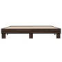Bettgestell aus eichenbraunem Metallwerkstoff, 180 x 200 cm von vidaXL, Betten und Lattenroste - Ref: Foro24-3280226, Preis: ...