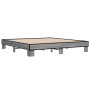 Estructura cama madera ingeniería metal gris Sonoma 160x200 cm de vidaXL, Camas y somieres - Ref: Foro24-3280230, Precio: 128...