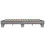 Estructura cama madera ingeniería metal gris Sonoma 160x200 cm de vidaXL, Camas y somieres - Ref: Foro24-3280230, Precio: 128...