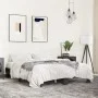 Engineered wood and black metal bed frame 150x200cm by vidaXL, Beds and slatted bases - Ref: Foro24-3280232, Price: 124,76 €,...