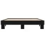 Engineered wood and black metal bed frame 150x200cm by vidaXL, Beds and slatted bases - Ref: Foro24-3280232, Price: 124,76 €,...