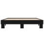 Engineered wood and black metal bed frame 150x200cm by vidaXL, Beds and slatted bases - Ref: Foro24-3280232, Price: 126,32 €,...