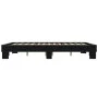 Engineered wood and black metal bed frame 150x200cm by vidaXL, Beds and slatted bases - Ref: Foro24-3280232, Price: 124,76 €,...