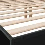Engineered wood and black metal bed frame 150x200cm by vidaXL, Beds and slatted bases - Ref: Foro24-3280232, Price: 124,76 €,...