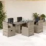Garden dining set 7 pieces and light gray synthetic rattan cushions by vidaXL, Garden sets - Ref: Foro24-3262795, Price: 830,...