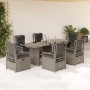 Garden dining set 7 pieces and light gray synthetic rattan cushions by vidaXL, Garden sets - Ref: Foro24-3262940, Price: 746,...