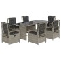 Garden dining set 7 pieces and light gray synthetic rattan cushions by vidaXL, Garden sets - Ref: Foro24-3262940, Price: 746,...