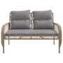 Gartensofa-Set mit Kissen, 4-teilig, beiges synthetisches Rattan von vidaXL, Gartensets - Ref: Foro24-368731, Preis: 252,61 €...