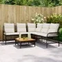 2-piece garden sofa set and black synthetic rattan cushions by vidaXL, Garden sets - Ref: Foro24-368733, Price: 380,68 €, Dis...