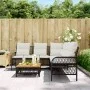 2-piece garden sofa set and black synthetic rattan cushions by vidaXL, Garden sets - Ref: Foro24-368733, Price: 380,68 €, Dis...