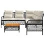 2-piece garden sofa set and black synthetic rattan cushions by vidaXL, Garden sets - Ref: Foro24-368733, Price: 380,68 €, Dis...