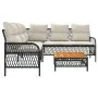 2-piece garden sofa set and black synthetic rattan cushions by vidaXL, Garden sets - Ref: Foro24-368733, Price: 380,68 €, Dis...