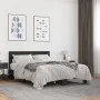 Engineered wood and black metal bed frame 120x200cm by vidaXL, Beds and slatted bases - Ref: Foro24-3280197, Price: 143,57 €,...