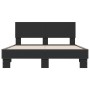 Engineered wood and black metal bed frame 120x200cm by vidaXL, Beds and slatted bases - Ref: Foro24-3280197, Price: 145,26 €,...