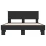 Engineered wood and black metal bed frame 120x200cm by vidaXL, Beds and slatted bases - Ref: Foro24-3280197, Price: 143,57 €,...