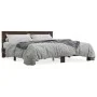 Estructura cama madera ingeniería metal marrón roble 200x200 cm de vidaXL, Camas y somieres - Ref: Foro24-3280176, Precio: 16...