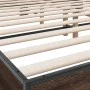 Bettgestell aus eichenbraunem Metallwerkstoff, 200 x 200 cm von vidaXL, Betten und Lattenroste - Ref: Foro24-3280176, Preis: ...