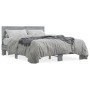 Sonoma gray metal engineered wood bed frame 120x190 cm by vidaXL, Beds and slatted bases - Ref: Foro24-3280205, Price: 140,66...