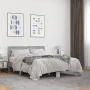 Estructura cama madera ingeniería metal gris Sonoma 120x190 cm de vidaXL, Camas y somieres - Ref: Foro24-3280205, Precio: 138...