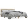 Sonoma oak metal engineered wood bed frame 150x200 cm by vidaXL, Beds and slatted bases - Ref: Foro24-3280188, Price: 146,29 ...