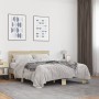Estructura cama madera ingeniería metal roble Sonoma 140x190 cm de vidaXL, Camas y somieres - Ref: Foro24-3280213, Precio: 14...