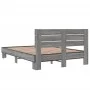 Estructura cama madera ingeniería metal gris Sonoma 120x190 cm de vidaXL, Camas y somieres - Ref: Foro24-3280160, Precio: 138...