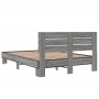 Estructura cama madera ingeniería metal gris Sonoma 120x190 cm de vidaXL, Camas y somieres - Ref: Foro24-3280160, Precio: 139...