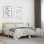 Sonoma oak metal engineered wood bed frame 160x200 cm by vidaXL, Beds and slatted bases - Ref: Foro24-3280183, Price: 146,95 ...