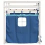 Bunk bed with curtains solid blue pine wood 80x200 cm by vidaXL, Beds and slatted bases - Ref: Foro24-3283902, Price: 158,72 ...