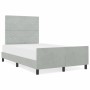 Estructura de cama Gris claro 120 x 190 cm Terciopelo