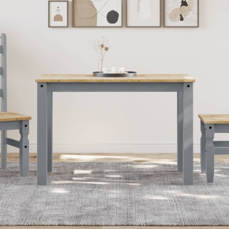 Mesa de comedor Panama madera maciza de pino gris 117x60x75 cm de vidaXL, Mesas de cocina y de comedor - Ref: Foro24-4005703,...