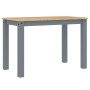 Mesa de comedor Panama madera maciza de pino gris 117x60x75 cm de vidaXL, Mesas de cocina y de comedor - Ref: Foro24-4005703,...