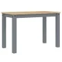 Mesa de comedor Panama madera maciza de pino gris 117x60x75 cm de vidaXL, Mesas de cocina y de comedor - Ref: Foro24-4005703,...