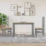 Mesa de comedor Panama madera maciza de pino gris 117x60x75 cm de vidaXL, Mesas de cocina y de comedor - Ref: Foro24-4005703,...