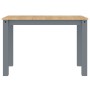 Mesa de comedor Panama madera maciza de pino gris 117x60x75 cm de vidaXL, Mesas de cocina y de comedor - Ref: Foro24-4005703,...