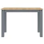 Mesa de comedor Panama madera maciza de pino gris 117x60x75 cm de vidaXL, Mesas de cocina y de comedor - Ref: Foro24-4005703,...