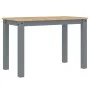 Mesa de comedor Panama madera maciza de pino gris 117x60x75 cm de vidaXL, Mesas de cocina y de comedor - Ref: Foro24-4005703,...
