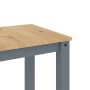 Mesa de comedor Panama madera maciza de pino gris 117x60x75 cm