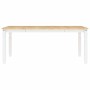 Mesa de comedor Corona madera maciza pino blanco 180x90x75 cm