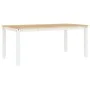 Mesa de comedor Corona madera maciza pino blanco 180x90x75 cm de vidaXL, Mesas de cocina y de comedor - Ref: Foro24-4005722, ...