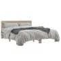 Sonoma oak metal engineered wood bed frame 150x200 cm by vidaXL, Beds and slatted bases - Ref: Foro24-3280143, Price: 141,11 ...