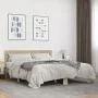 Sonoma oak metal engineered wood bed frame 150x200 cm by vidaXL, Beds and slatted bases - Ref: Foro24-3280143, Price: 141,11 ...