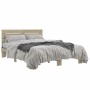 Sonoma oak metal engineered wood bed frame 140x200 cm by vidaXL, Beds and slatted bases - Ref: Foro24-3280148, Price: 140,41 ...