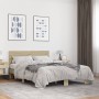 Sonoma oak metal engineered wood bed frame 140x200 cm by vidaXL, Beds and slatted bases - Ref: Foro24-3280148, Price: 140,41 ...