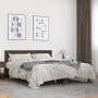 Estructura cama madera ingeniería metal marrón roble 160x200 cm de vidaXL, Camas y somieres - Ref: Foro24-3280141, Precio: 15...