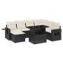 8-piece garden sofa set and black synthetic rattan cushions by vidaXL, Garden sets - Ref: Foro24-3274996, Price: 517,86 €, Di...