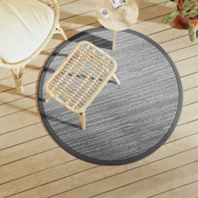 Gray PP outdoor rug Ø120 cm by vidaXL, Outdoor protectors - Ref: Foro24-368482, Price: 28,12 €, Discount: %