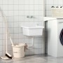 White resin wall-mounted washbasin sink 40x40x24 cm by vidaXL, Sinks - Ref: Foro24-4002793, Price: 61,40 €, Discount: %